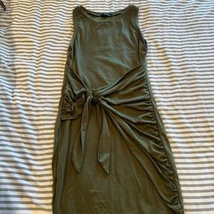 Thigh length olive green dress, never worn.